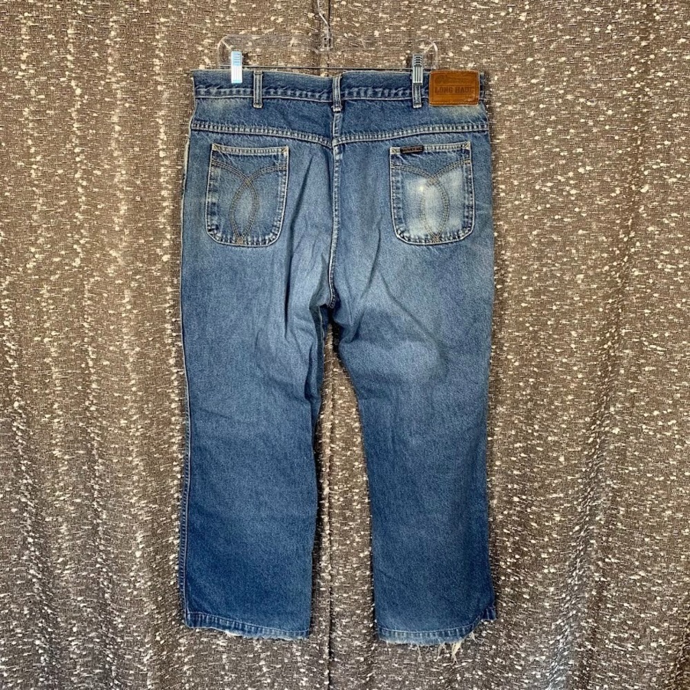 Vintage Long Haul‎ Denim Jeans Distressed Workwear Men's 42x32